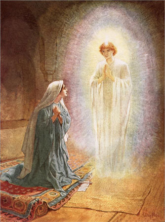 "The Annunciation," a painting by William Brassey Hole